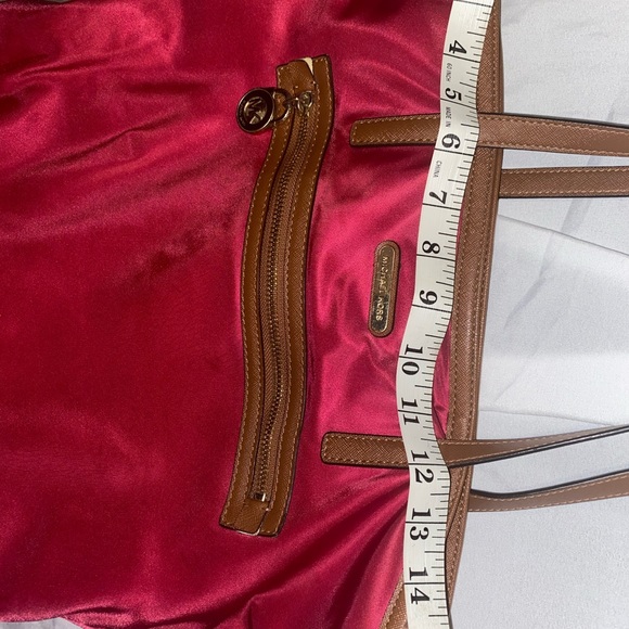 Michael Kors Pink Nylon Leather Large Tote Bag - Picture 6 of 13